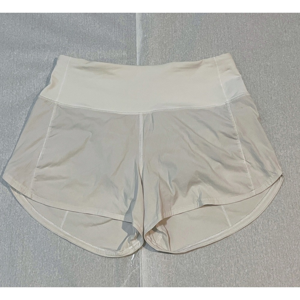 Lululemon High Rise Speed Up 3.5 " White Womens Shorts 6
